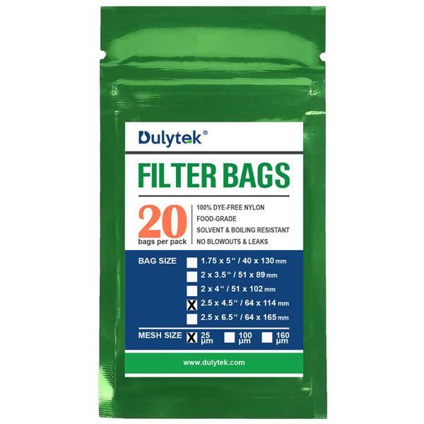 Buy Dulytek Rosin Filter Bags All Micron Sizes 2.5" x 4.5" - In Stock - Low Price Guarantee - Blooming Flora