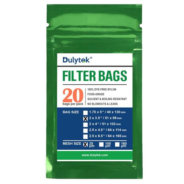 Buy Dulytek Rosin Filter Bags All Micron Sizes 2" X 3.5" - In Stock - Low Price Guarantee - Blooming Flora