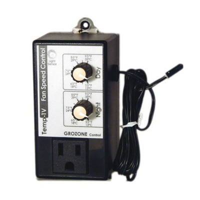 Buy Grozone TV1 Temp-1V Day/Night Fan Speed Controller - In Stock - Low Price Guarantee - Blooming Flora