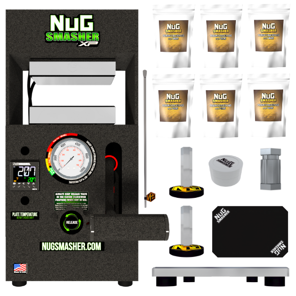 Buy NugSmasher XP 12 Ton Rosin Heat Press Starter Bundle Plus - In Stock - Low Price Guarantee - Blooming Flora
